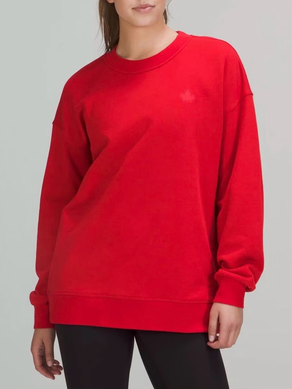 Lululemon Team Canada Perfectly Oversized Crew Size 8 True Red